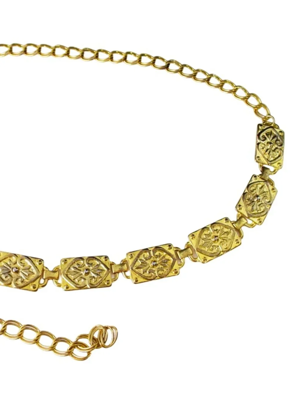 BOHEMIAN Gold-Plated Metal Chain Link Belt Women's O/S (up to 38 inches) - Picture 6 of 7